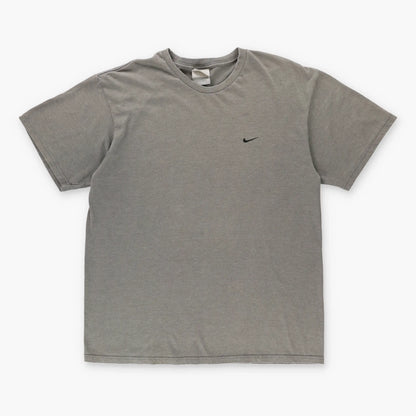 NIKE Taupe Embroidered Swoosh Logo Casual Tee (L) Vintage Sole Melbourne