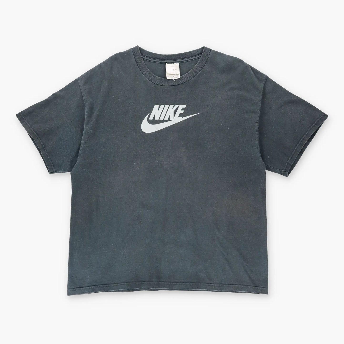 NIKE Logo Grey & Black Mexico Made Swoosh Tee (L-XL) Vintage Sole Melbourne