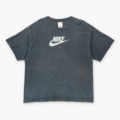 NIKE Logo Grey & Black Mexico Made Swoosh Tee (L-XL) Vintage Sole Melbourne