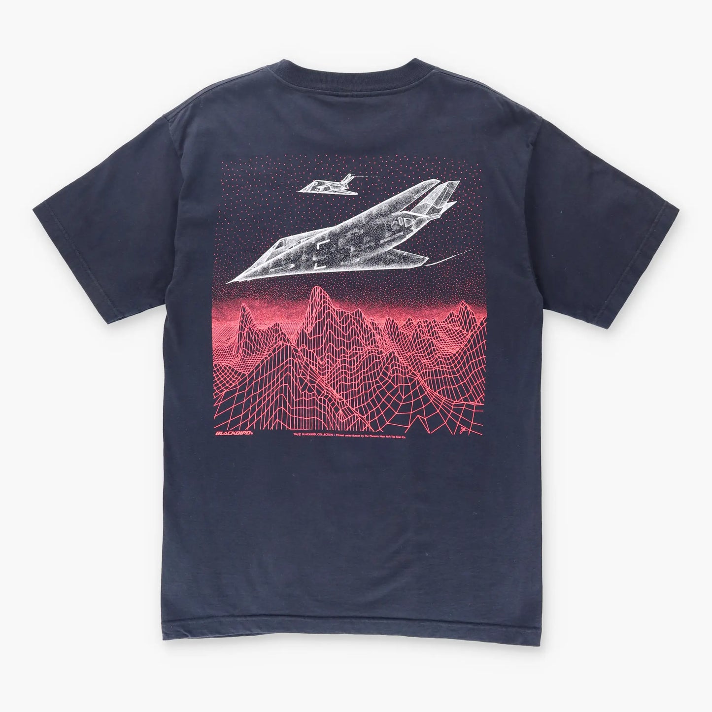 Vintage Blackbird Fighter F-117 Military Plane Front Back USA Made Tee (M-L) Vintage Sole Melbourne