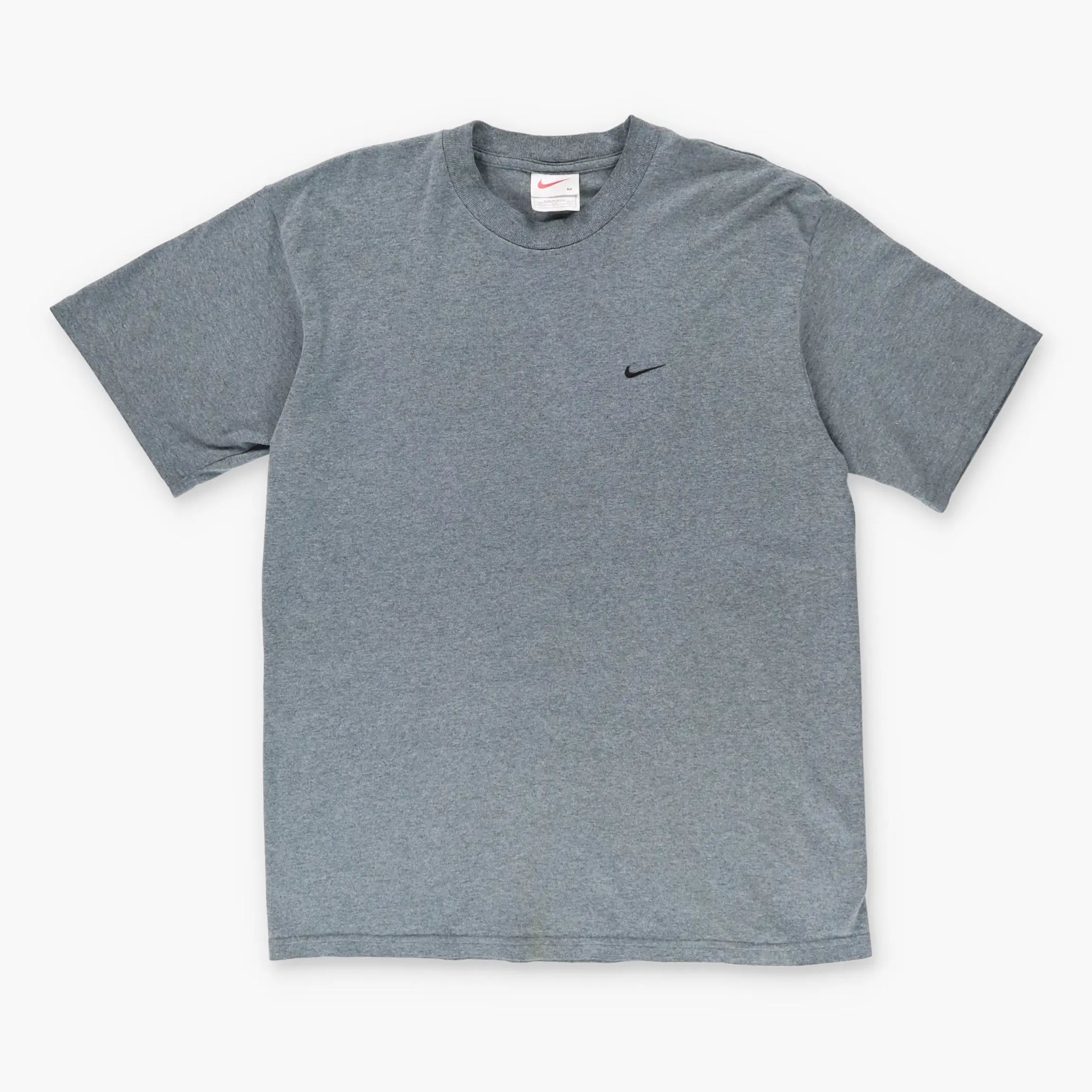 NIKE Embroidered Swoosh Silver Grey T-Shirt (M-L) Vintage Sole Melbourne