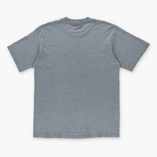 NIKE Embroidered Swoosh Silver Grey T-Shirt (M-L) Vintage Sole Melbourne