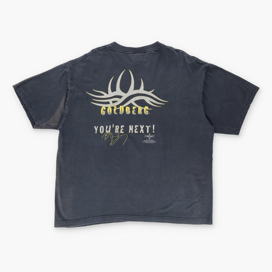 1998 Vintage Bill Goldberg WCW 'You're Next!' Front & Back Tee (XXL) Vintage Sole Melbourne