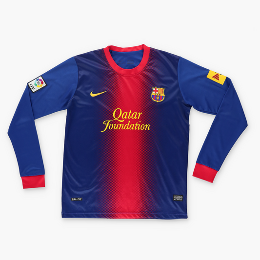 BOOTLEG NIKE Barcelona 2012-13 Home Long Soccer Jersey (M)