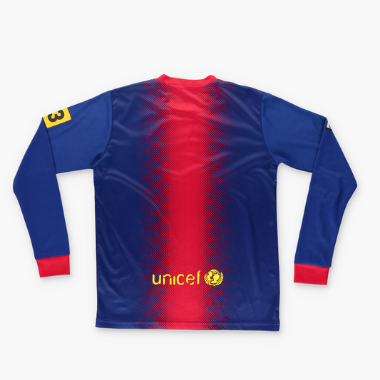 BOOTLEG NIKE Barcelona 2012-13 Home Long Soccer Jersey (M)