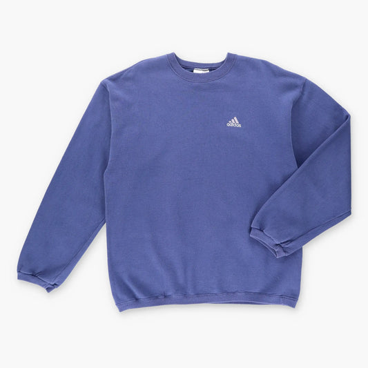 Vintage ADIDAS Embroidered Logo Navy & White USA Made Sweatshirt (L)