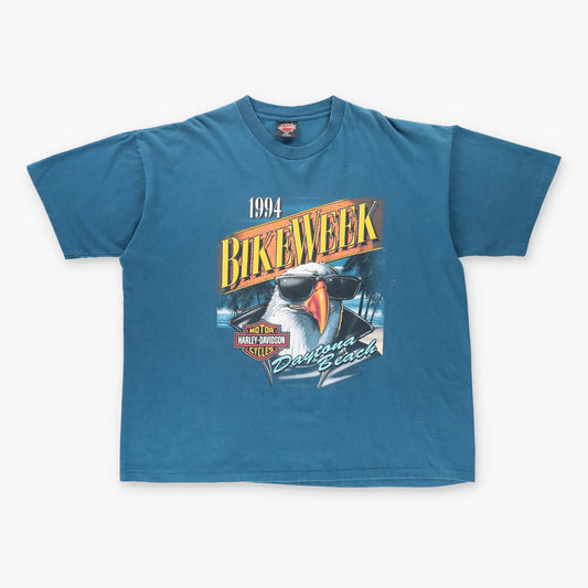 1993 Vintage HARLEY DAVIDSON 'Bike Week' Motorcycle USA Made Single Stitch T-Shirt (XXL)