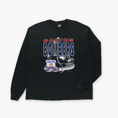 Daytona Bombers Ice Hockey 1995 BEST FRUIT OF THE LOOM Long Sleeve Tee USA Made (XXL)