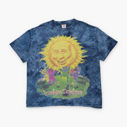 Grateful Dead 1995 USA Made CLAY HILL DRY GOODS Single Stitch "Sunshine Daydream" Blue Tie Dye Tee (XL-XXL)