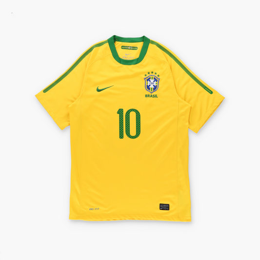 NIKE Brazil 2010-11 Home Soccer 'Dri-Fit' Jersey Brazilian Made (S)