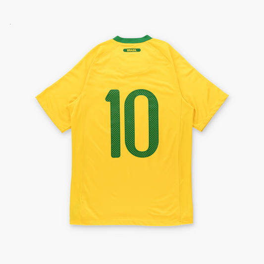 NIKE Brazil 2010-11 Home Soccer 'Dri-Fit' Jersey Brazilian Made (S)