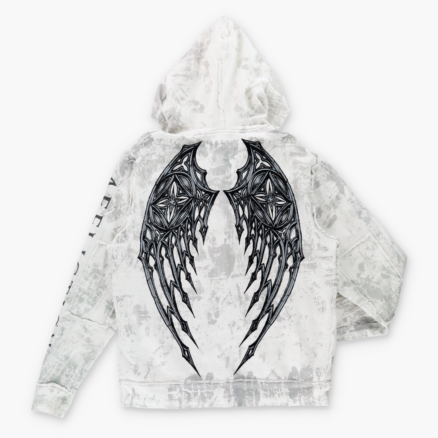 Vintage AFFLICTION Y2K White Zip Up Hooded Sweatshirt *Aubs Vintage Sole Melbourne