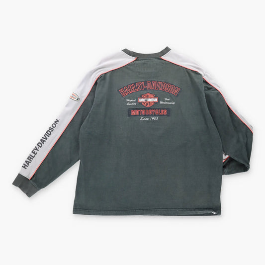 Vintage HARLEY DAVIDSON Embroidered Motorcycle Sweatshirt (XL-XXL) *Aubs Vintage Sole Melbourne