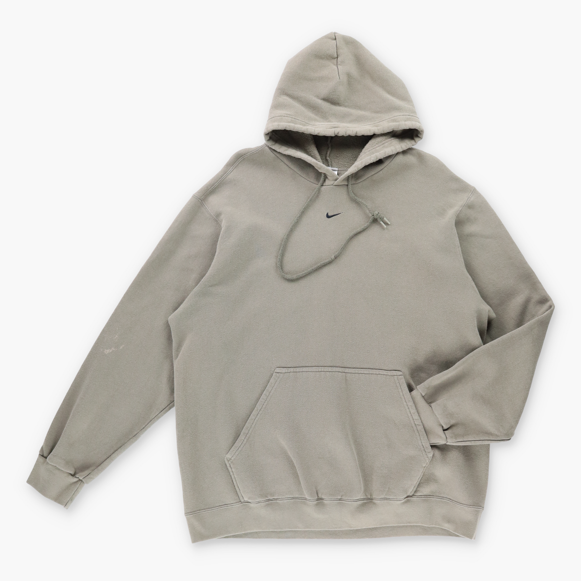 Vintage NIKE Centre Embroidered Swoosh Logo Grey Hooded Sweatshirt (XL) *Aubs Vintage Sole Melbourne
