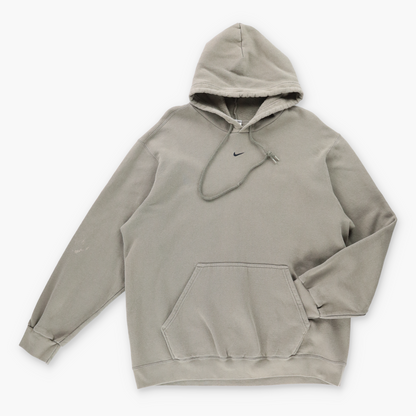 Vintage NIKE Centre Embroidered Swoosh Logo Grey Hooded Sweatshirt (XL) *Aubs Vintage Sole Melbourne