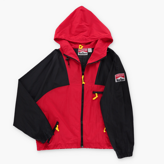 Marlboro Adventure Team Red & Black Full Zip Windbreaker Jacket (L)