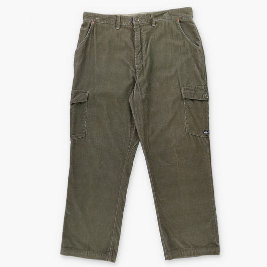 QUIKSILVER Khaki Green Corduroy Cargo Pants (38)