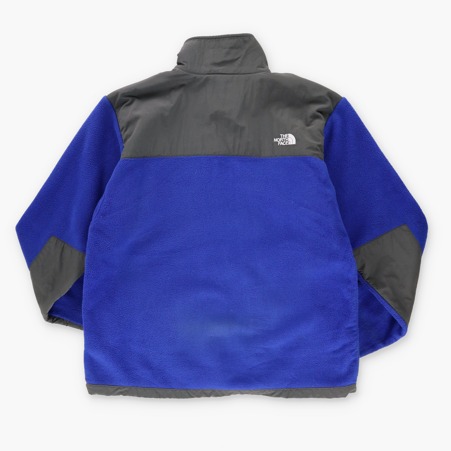 THE NORTH FACE Embroidered Logo Blue & Grey Fleece Zip Up Jacket (XL)