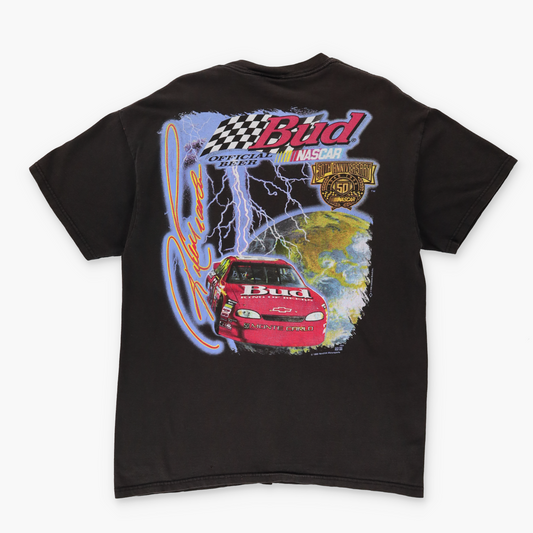 1998 RICKEY RAVEN 50th Anniversary Bud Racing NASCAR Brown Tee (L-XL)