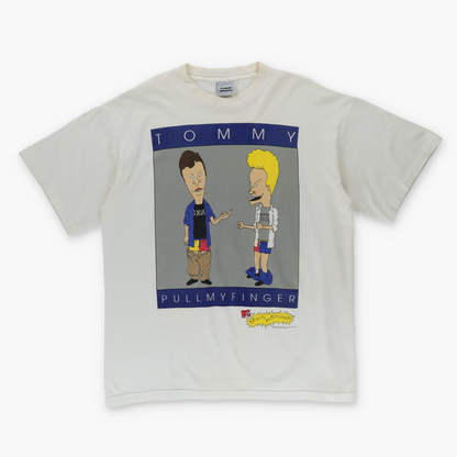 1995 BEAVIS AND BUTT-HEAD 'Tommy Pull My Finger' USA Made T-Shirt (XL)