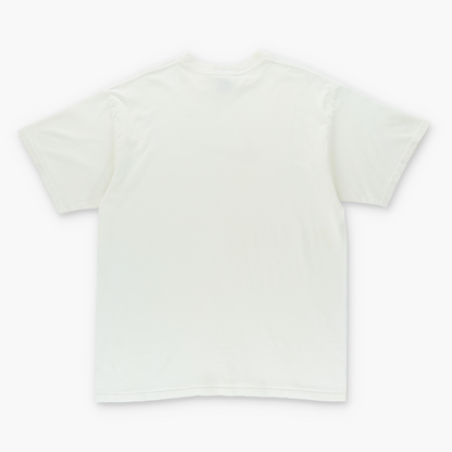 NIKE Large Centre Swoosh Logo Vintage White & Grey Tee (L-XL)