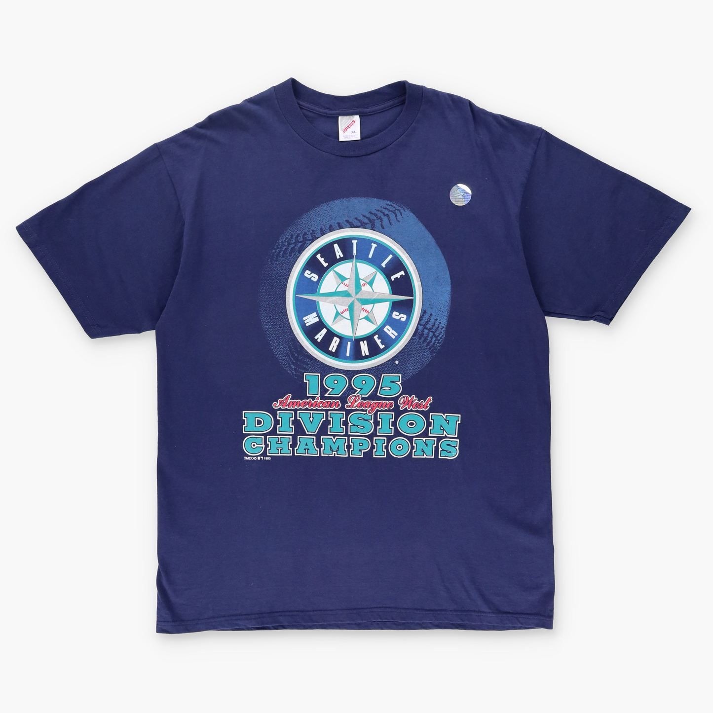 1995 SEATLE MARINERS Division Champions USA Made MLB Navy Baseball Tee (XL)