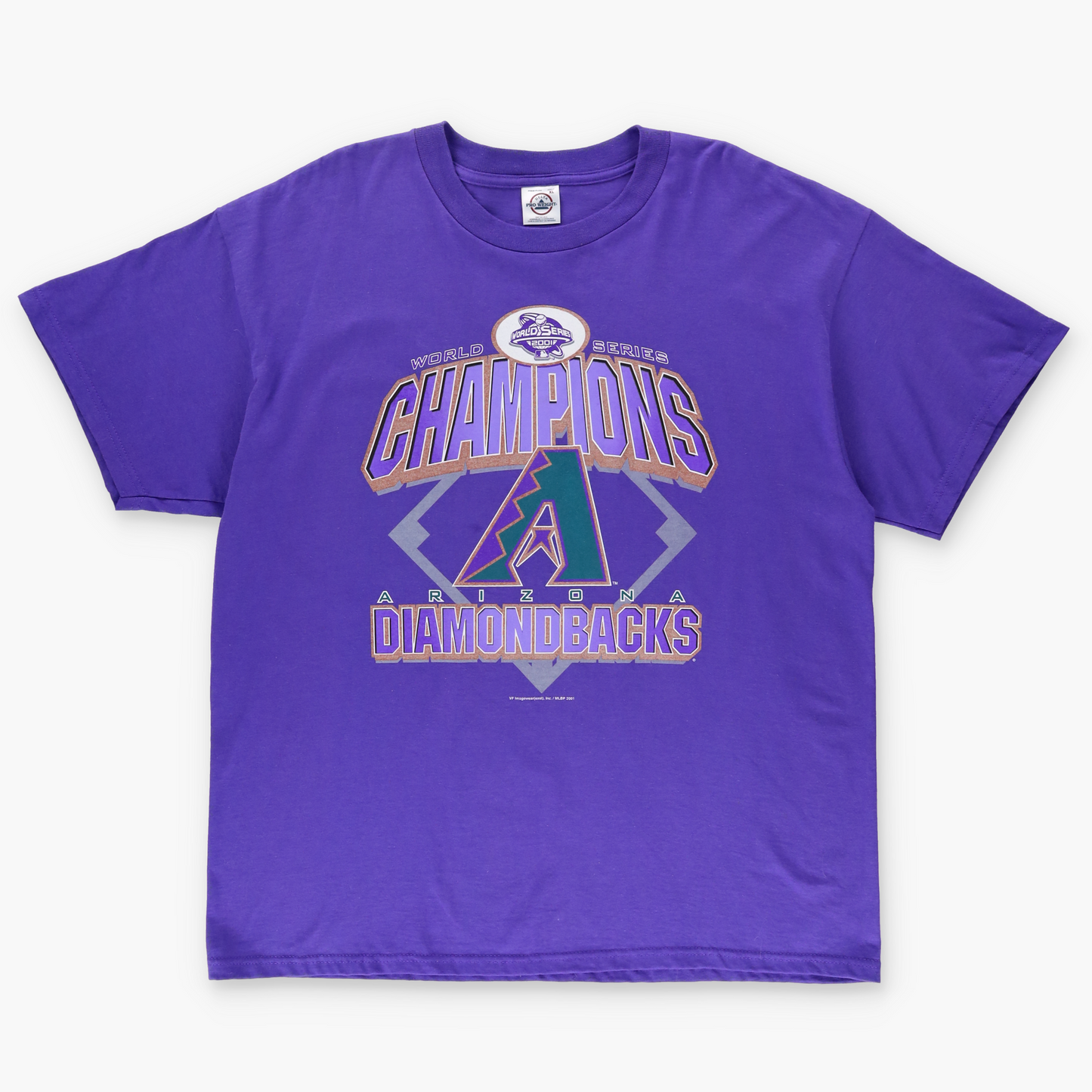 2001 ARIZONA DIAMONDBACKS World Series MLB Purple Baseball Tee (XL)