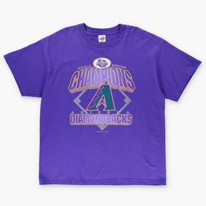 2001 ARIZONA DIAMONDBACKS World Series MLB Purple Baseball Tee (XL)