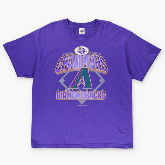 2001 ARIZONA DIAMONDBACKS World Series MLB Purple Baseball Tee (XL)