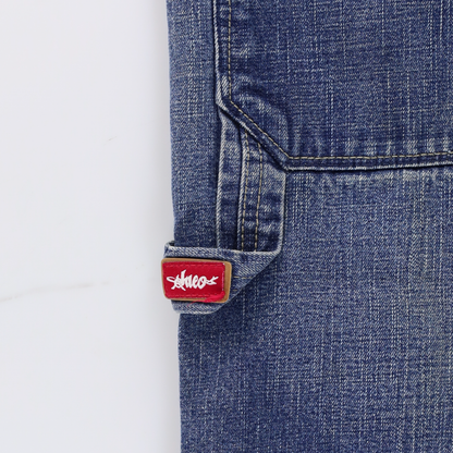 JNCO Spiked Skull Y2K Jorts Denim Shorts (32)