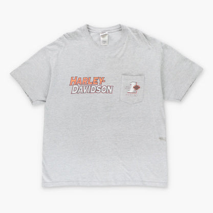Vintage HARLEY DAVIDSON Y2K Pocket Nevada USA Made Motorcycle T-Shirt (XL)