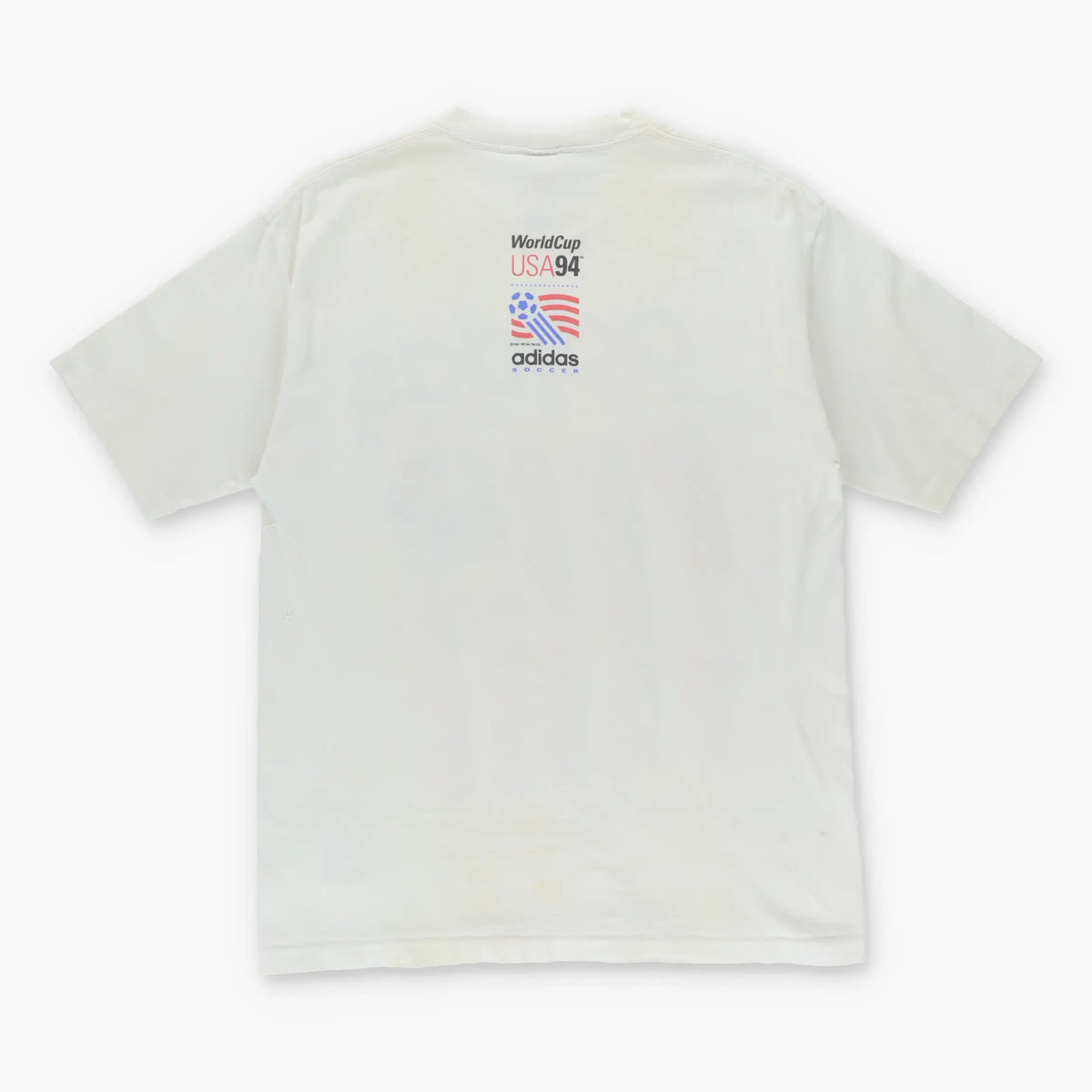 Vintage 1991 ADIDAS Soccer World Cup USA Made 94' White T-Shirt (M)