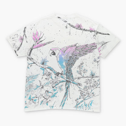 Vintage SILVER SPRINGS Florida Single Stitch Parrot All Over Print T-Shirt (XL-XXL)
