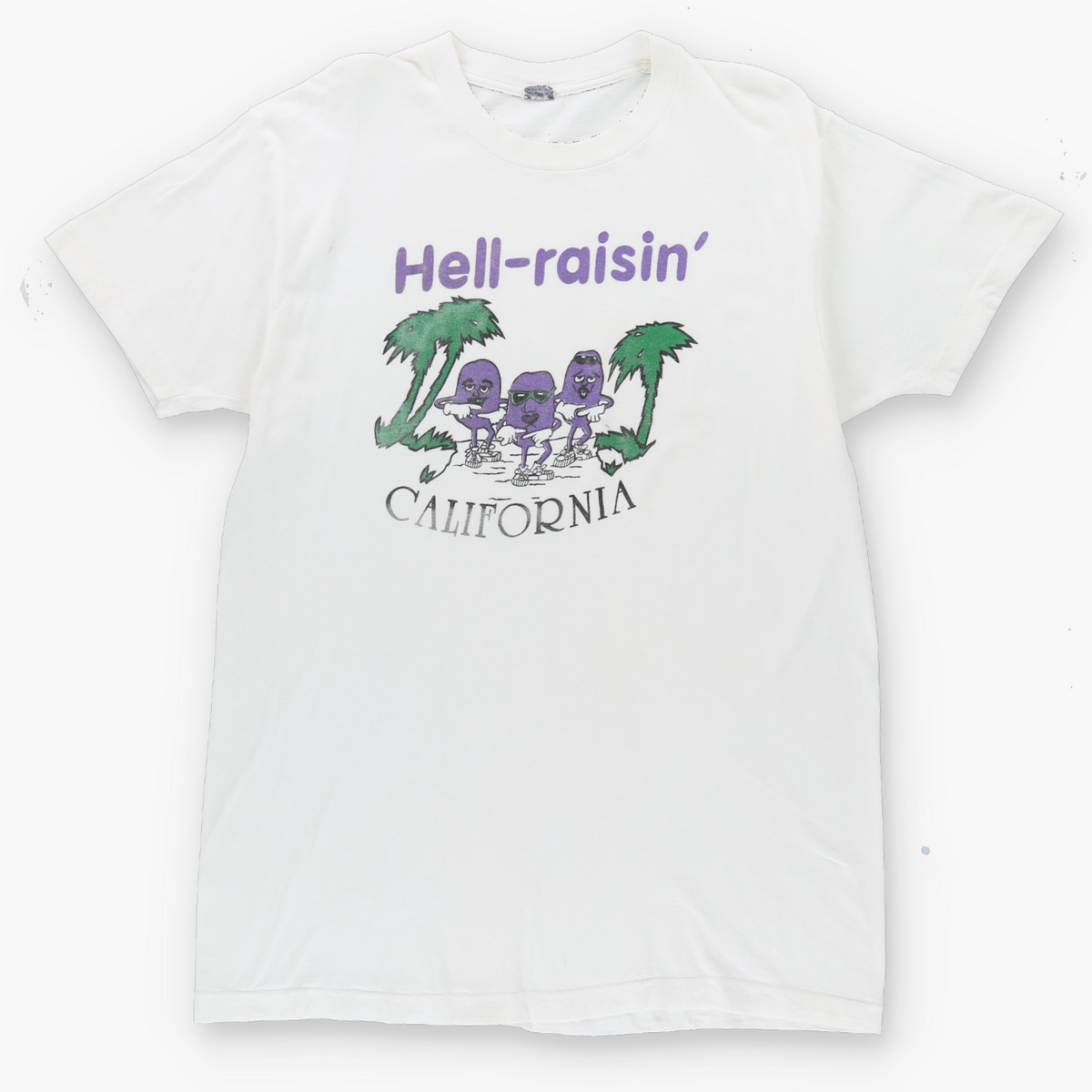 Vintage 'Hell-Raisin' California Comedy Cartoon White Single Stitch T-Shirt (XL)