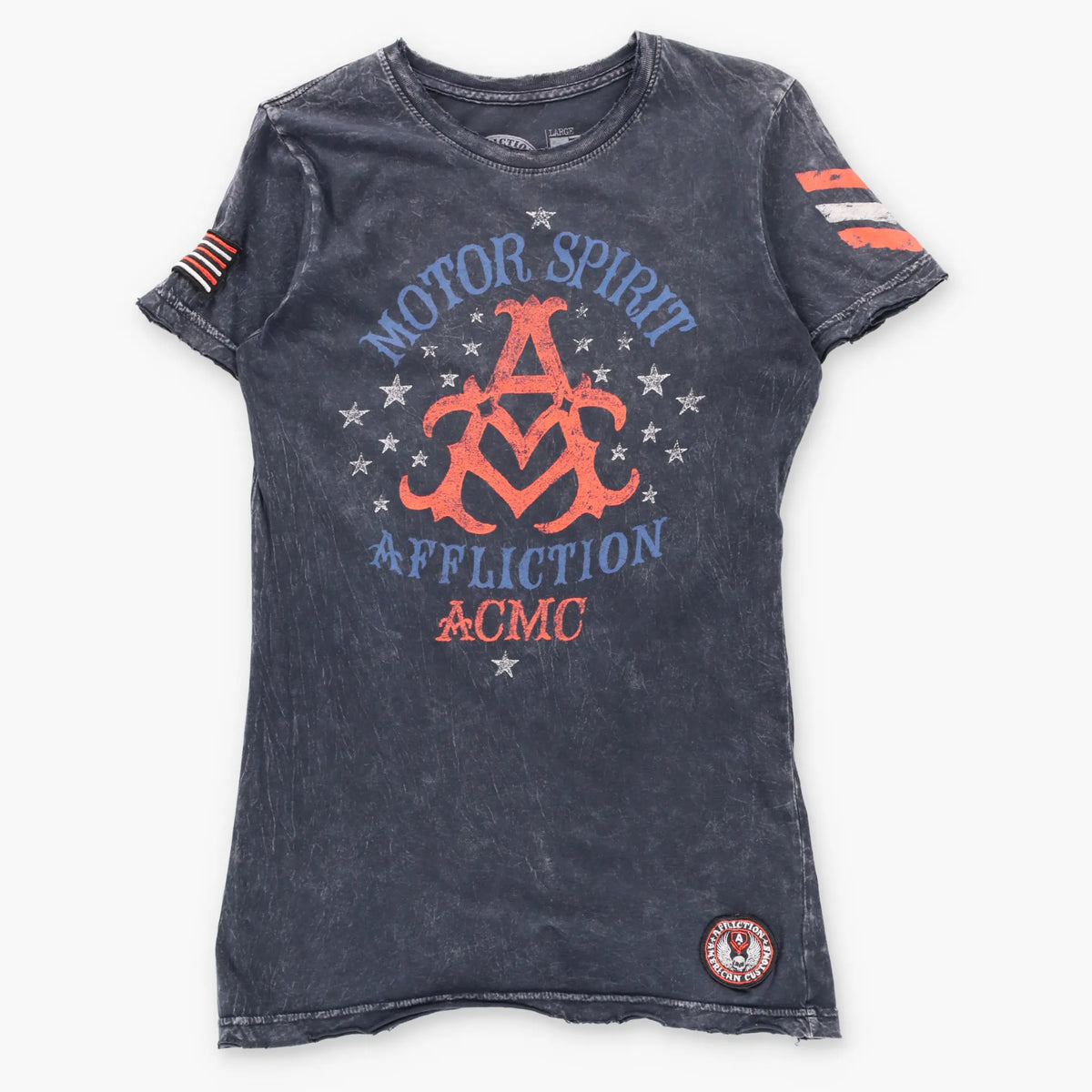 AFFLICTION "Motor Spirit" American Customs USA Made Vintage Y2K Tee (Women's S-M)