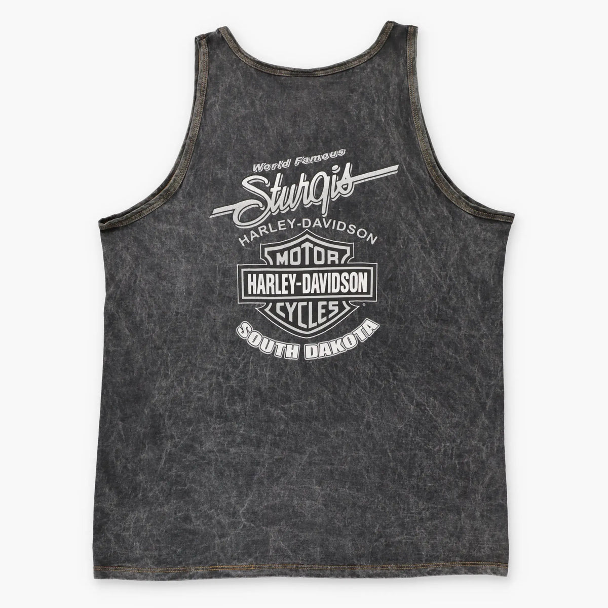Vintage HARLEY DAVIDSON "World Famous Sturgis South Dakota" Dark Grey Motorcycle Tank (XL)