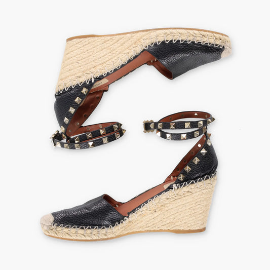 Vintage VALENTINO Italian Made Strappy Rockstud Wedges (40)
