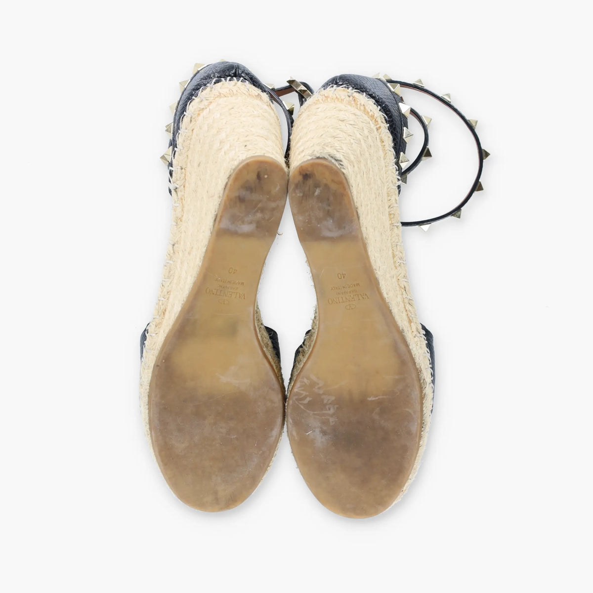 Vintage VALENTINO Italian Made Strappy Rockstud Wedges (40)