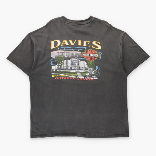 HARLEY DAVIDSON Canadian Biker Beaver USA Made Vintage Motorcycle Tee (XXL)