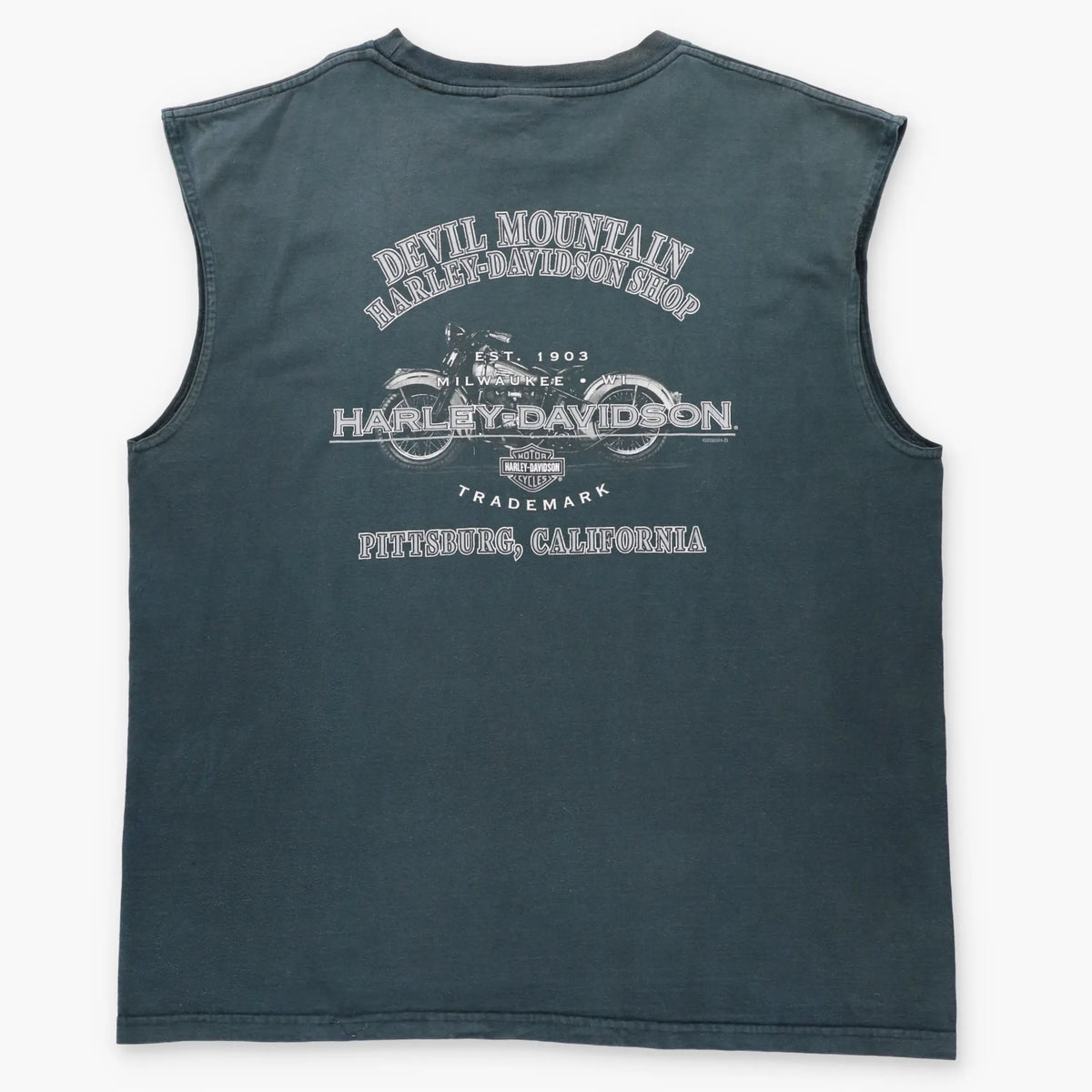 Vintage HARLEY DAVIDSON Devil Mountain California Black USA Made Motorcycle Tank (XXL)