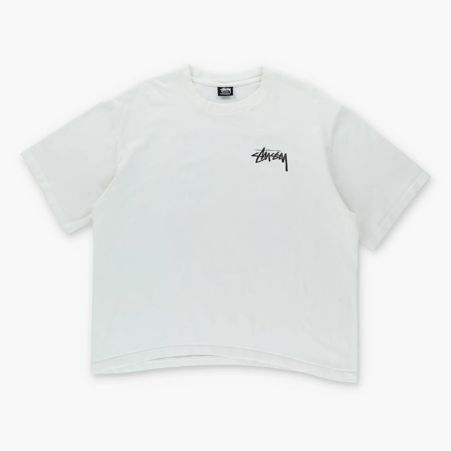 Vintage STUSSY Hippo Street Grunge Boxy White T-Shirt (L-XL)