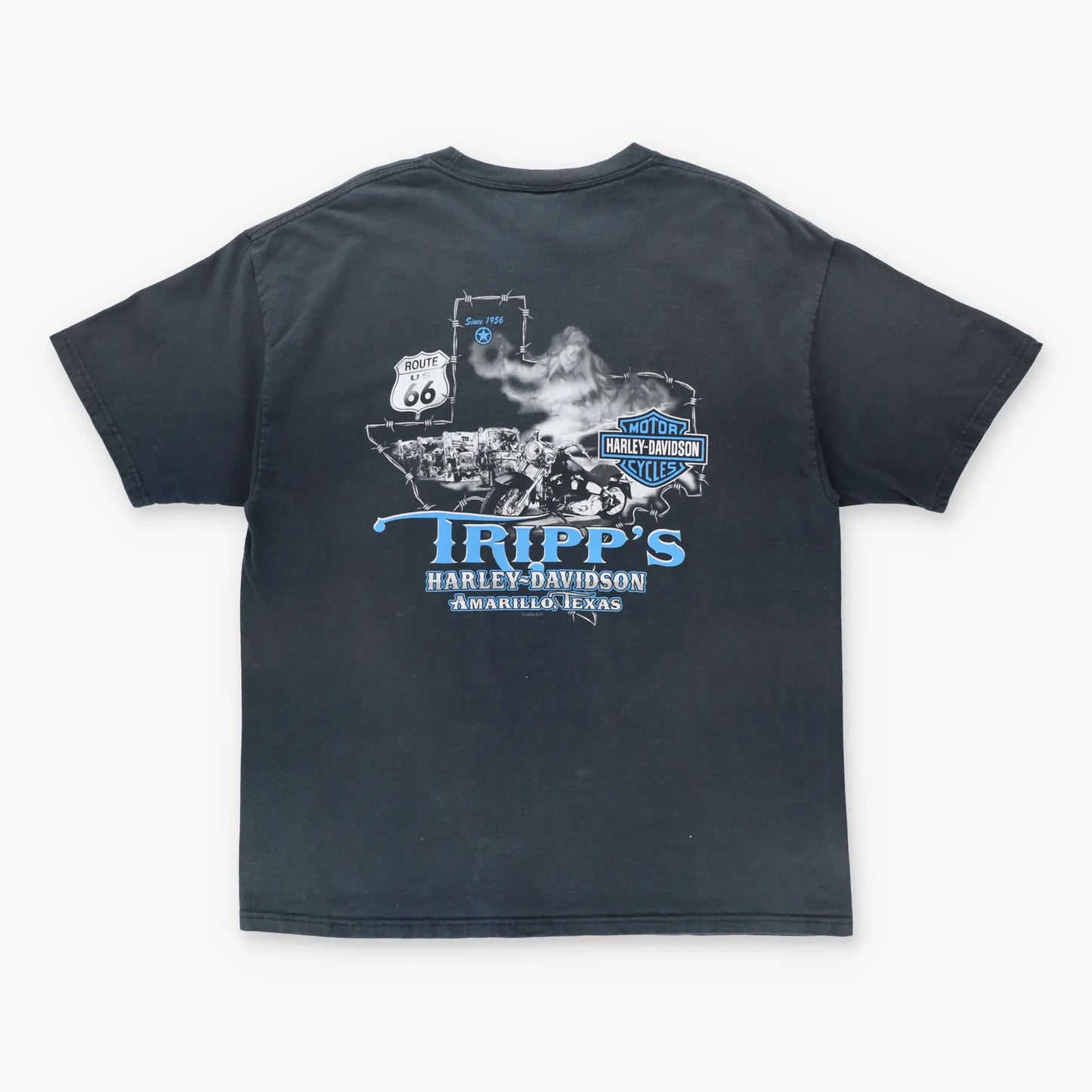 HARLEY DAVIDSON Wolf 'Runin' Wild' Texas Motorcycle Black T-Shirt (XL)