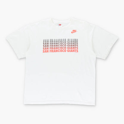 Vintage NIKE San Francisco Giants Gradient Print White T-Shirt (L)