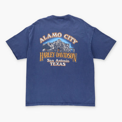 HARLEY DAVIDSON Clown Jester Navy Texas Motorcycle T-Shirt (XL)