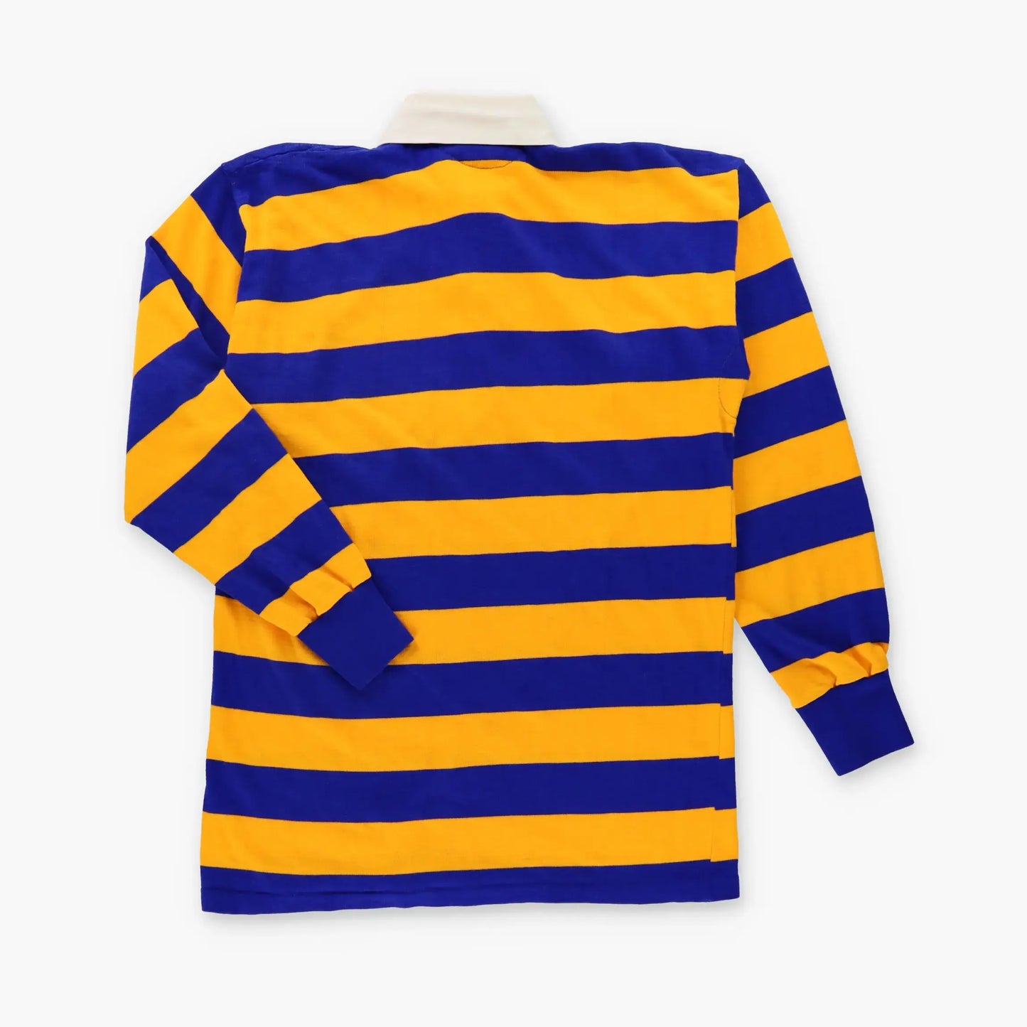 Vintage English Made Blue & Yellow Single Stitch EUROPA Knit Rugby Jumper (M TALL) ***COCO Vintage Sole Melbourne