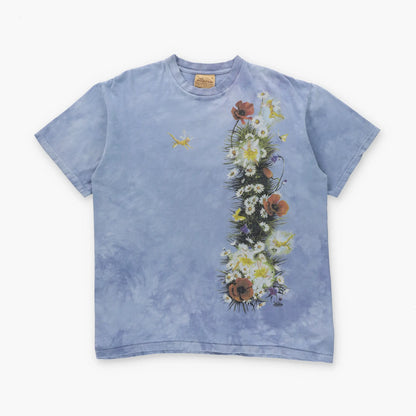Vintage 2001 Floral Pixies THE MOUNTAIN Pale Blue Tie Dye Tee (L) ***COCO Vintage Sole Melbourne
