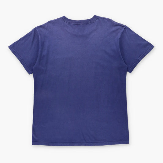 Vintage 90's NIKE Navy Embroidered Patch Pocket USA Made Tennis Court Tee (L) ***COCO Vintage Sole Melbourne