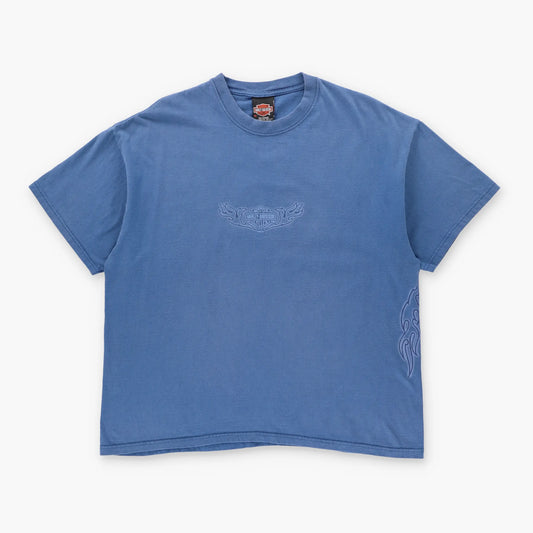 HARLEY DAVIDSON Cool Springs Tennessee Vintage USA Made Double Sided Blue Tee (L)