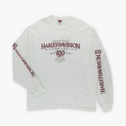 HARLEY DAVIDSON 100th Anniversary Huntsville Alabama Vintage Long Sleeve Tee (XL)