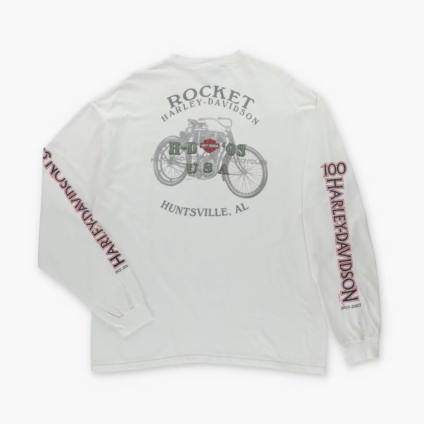 HARLEY DAVIDSON 100th Anniversary Huntsville Alabama Vintage Long Sleeve Tee (XL)